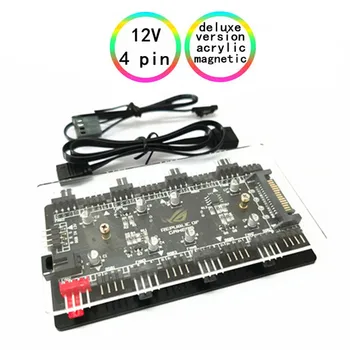 RGB AURA 12V 4 pin5V 3 pin ARGB RGBW Kabel-Splitter Hub Sag w/ Tape & Extension Kabel-Adapter LED Strip Light PC RGB-Fan Køler
