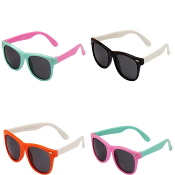 NewTR90 mode, drenge og piger, polariserede solbriller UV400-pladsen silikone børn briller brand design sikkerhed bløde solbriller