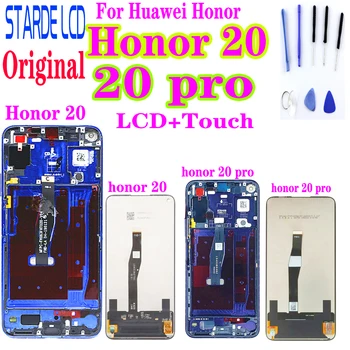 Original Skærm Til Huawei Honor 20 Pro LCD-Skærm Touch Skærm Med Ramme Ære 20 LCD-Skærm honor20 YAL-AL10 YAL-L41