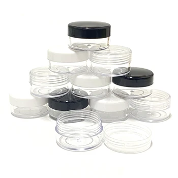 100Pcs Tomme Plast Kosmetiske Makeup Jar Pot 2g/3g/5g/10g/20g Gennemsigtig Eyeshadow Cream Lip Balm Container Opbevaring Boks