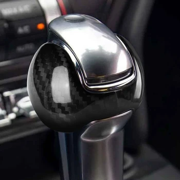 2x Carbon Fiber Indvendige Gear Shift Knappen Trim Dække For Ford Mustang-2019