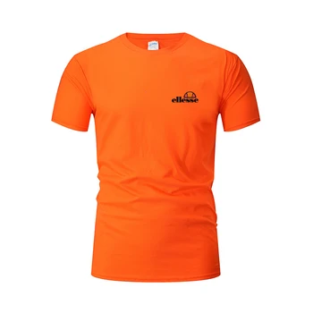 Mænd Sport T-shirt i Bomuld Jogger Fitness T-shirt med o hals stretch solid udskrivning top casual tøj Korte ærmer fashion T-shirt