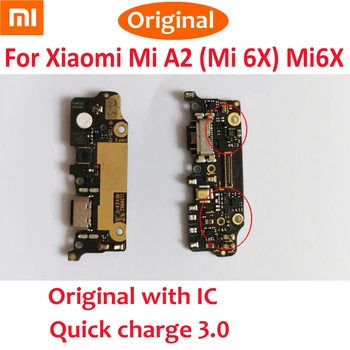 Originale USB-Opladning Port Afgift yrelsen For Xiaomi Mi A2 MiA2 / Mi 6X Mi6X Dock Stik Med Mikrofon flex kabel