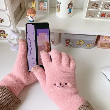 2020 Nye Bentoy Vinter Varm Fuld Finger Handsker Til Korea Girls Cartoon Søde Vanter Kvinder, Varm, Cykling Kørehandsker
