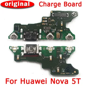 Original Opladning Port Til Huawei Nova 5T 5 T Nova5T USB Charge Bord PCB Dock-Stik Flex Udskiftning af Reservedele
