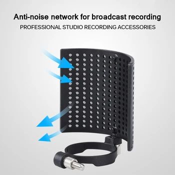 Bærbare Mikrofon Akustisk Isolering Skjold Akustiske Skum Panel Lydstudie Til Indspilning Af Live-Udsendelse Mikrofon Tilbehør