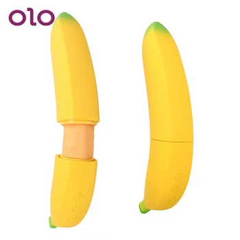 OLO Realistisk Dildo 7 Hastighed Banan Vibrator Kvindelige Masturbator G-punktet i Skeden Stimulator Sex Legetøj Til Kvinder
