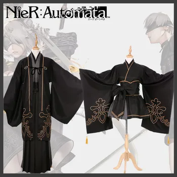Spillet Anime NieR:Automater cosplay YoRHa 2B 9S Halloween Fest Kvinde Mand Cosplay kostume Japansk kimono