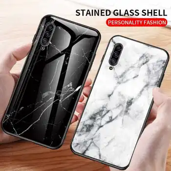 Mokoemi Marmor Mønster Glas Tilfældet For Samsung Galaxy A50s A50 A40 A30 A20s A20 A10s A10-Phone Cover