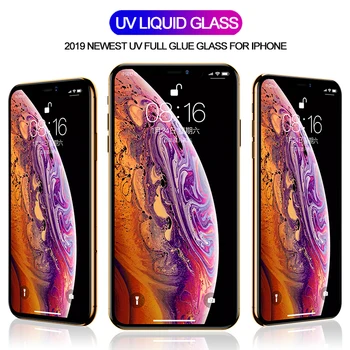 UV-Fuld Dækning Screen Protector til iphone 11 pro X XR XS ANTAL Beskyttende Glas til iphone 6s 7 8 plus nano Flydende Hærdet Glas