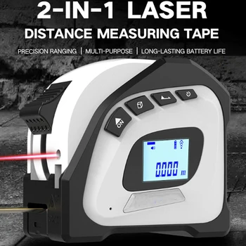 40M Laser målebånd Multi Høj Præcision Infrarød Afstand Måling Af Med 5 m Båndet Infrarød Konstruktion Måle Værktøj