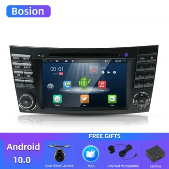 Bosion Android 10 2 din bil DVD-afspiller Til Mercedes Benz E-klasse W211 E200 E220 E300 E350 E24 Bluetooth-Radio, Stereo audio media