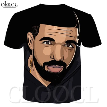 CLOOCL Drake Kreative Mønster Harajuku T-shirt 3D Printet T-shirt koreanske Sommeren Afslappet Nye Rund Hals Shirt Unisex