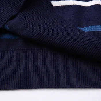 LUX ANGNER Foråret Efteråret Mænd Mode Stribede Trøjer med Lange Ærmer O-Neck Knitted Pullover Sweater Mænd koreanske Casual Sweater Mandlige