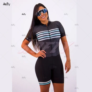 KAFITT Buksedragt Kvindelige Cyklist, der Passer Gel Cykling Shorts Til Kvinder, der er UV-Beskyttelse Cykling Sæt Korte Ærmer Engros Triathlon