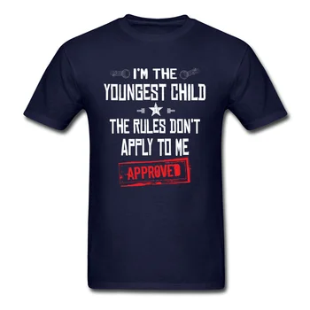 Mænd, Bomuld t-shirts Yngste Barn T-shirt Sjovt, Siger T-Shirt Personlig Brev, Tops Tees Studerende Tøj Drop Shipping