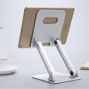Senior Aluminium Legering Tablet-Holder Justerbar Folde bordlader Til iPad Aircondition, Mini Pro 11 12.9 tommer Tabletter Øge Support