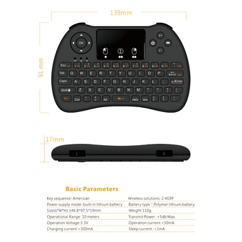 Mini Wireless Keyboard USB-Air Mouse Touchpad, baggrundsbelyste Farve Baggrundsbelyst Luft-Mus Til TV-X-Max Laptop Smart TV-Hard-Disk-Afspiller HTPC
