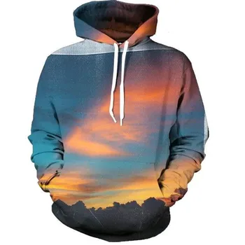Fashion brand til mænd hoodie 3D maleri udskrivning af hip-hop casual rainbow hoodie overdimensionerede hoodie for mænd