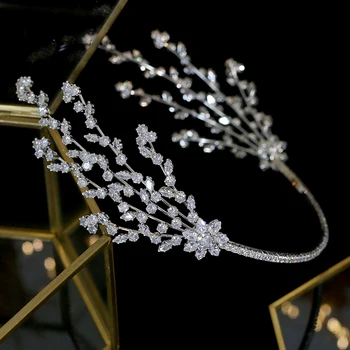 Nyt design tiara krone part graduering ceremoni bryllup hår tilbehør hår band hovedbøjle hovedbøjle brudekjole tilbehør