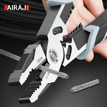 AIRAJ 9 tommer Multifunktions-Tænger Kombination Tænger Stripper Crimper Cutter Tunge Wire Tang Diagonal Tænger håndværktøj