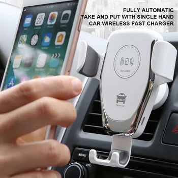 10W QI Trådløs Opladning til Samsung S10 S9 S8 S6 S7 Kant Bil, Telefon Holder til iPhone X XS ANTAL XR 8 Plus Trådløs Bil Oplader