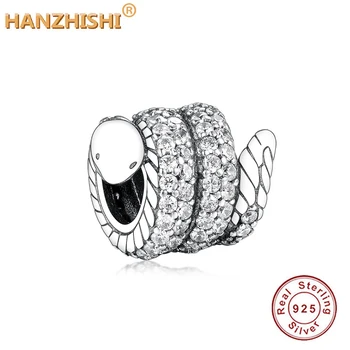 2021 Efterårskollektion Passer Oprindelige Pandora Armbånd 925 Sterling Sølv Zircon Slange Charms Perler Smykker Berloque