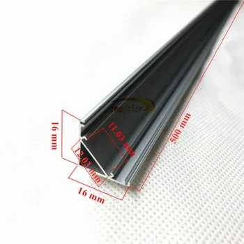 Smarstar 100cm V-form hjørne aluminium profil mælkeagtig klart dække 1m aluminium kanal for 5730 LED strip led lys bar lys #4