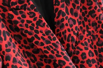 Europæiske og Amerikanske vind DJF75-6569 på den nye dragt, Rød blazer, leopard print dyrke moral