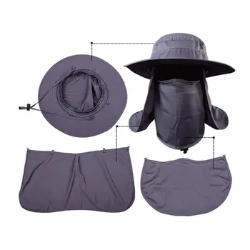 UV-Beskyttelse af Ansigt, Hals Klap Sol fiskeri hat, Maske, Pandebånd Fisk, udstyr 300 M PE Flettet Fiskeri Solen Regn Anti-myg-Hat