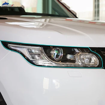 2 Stk bilforlygte Nuance Sort Beskyttende Film Gennemsigtige TPU Mærkat Til Range Rover Evoque Velar Opdagelse Sport Tilbehør