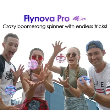 Flynova Pro Spinner med Endeløse Tricks Flyvende UFO Legetøj Rgb Lys Hånd Kontrol Drives Droner Gave Til Børn, Voksne RC Drone Gave