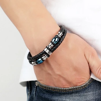 XQNI Specielle Design Dobbelt Lag Ægte Læder Armbånd til Kvinder, Mænd Erindringsmønter Betydning Smykker Til Fødselsdag Gave