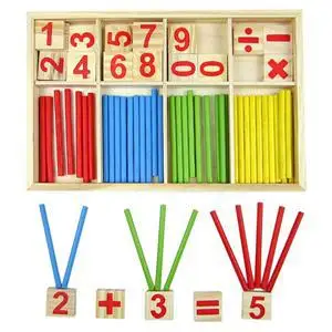 Træ-Pædagogiske Antallet Matematik Beregne Spil Toy Matematik Puslespil Legetøj, Barn Tidligt At Lære At Tælle Materiale Børn Børn