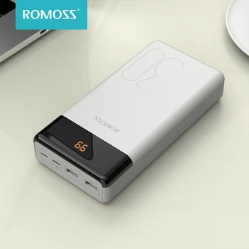ROMOSS LT30 30000mAh Power Bank Dual USB Powerbank 30000mAh Bærbar Ekstern Batteri Oplader Med LED Display For Xiaomi iPhone
