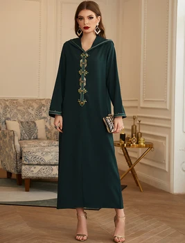 Kaftan Marokkanske Dubai Abaya 2021 Tyrkiet Abayas for Kvinder, Muslimske Mode Europæisk Islam Tøj Kaftan Kjole Robe Djellaba Femme