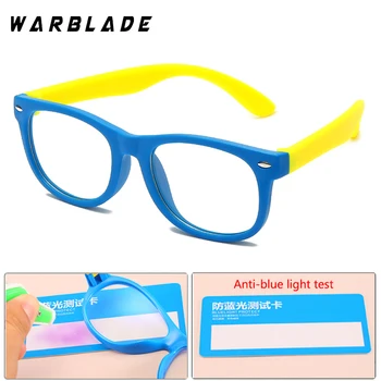 WarBLade Nye Baby Anti-blå Lys Briller til Børn Soft Frame Goggle Farverige Fleksibel Silikone Briller Børn Øje Berømmelse Eywear