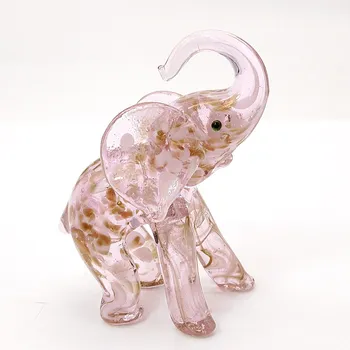 Håndlavede Murano Glas Elefant Figur Kunst Glas Miniature Skulptur Dyr Samleobjekter Fødselsdag Xmas Gave Home Decor Ornament