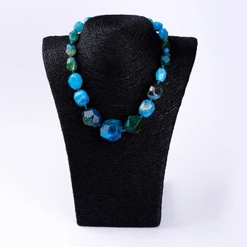 Ny mode smykker 6 farver naturlige sten perler semi-ædle sten tårn kæde Vævning halskæde til kvinder Bijoux
