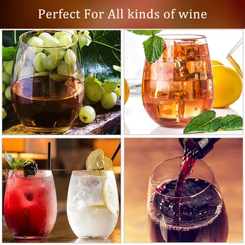 4pc/Set Brudsikkert Plast Glas Vin Ubrydelig PCTG Red Wine Tumbler Glas Kopper Genanvendelige Gennemsigtig Frugt, Juice, Øl Cup