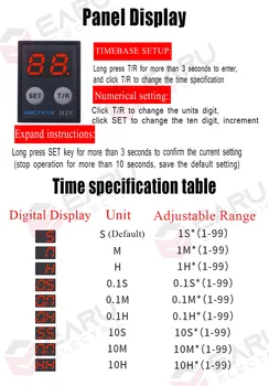 Digital Display Timer Tid Relay Switch 0.1 S-990H tænd/SLUK Cyklus Forsinkelse 3A H3Y-2 5A HY3-4 DC 12V 24V AC 220V Med Base Socket