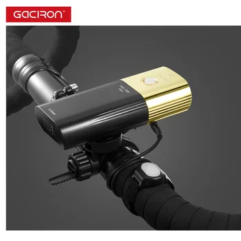 GACIRON Professionel 1800 lumen Cykel lys Power Bank IPX6 Vandtæt USB-Genopladelige 6700mAh Cykel Forlygte Lommelygte