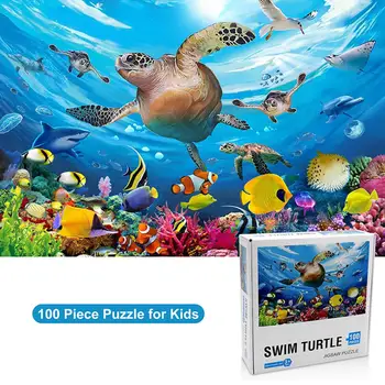 100 Stk Kids Puslespil Puslespil Legetøj Undersøiske Verden Puslespil Toy Pædagogisk Legetøj Gave Til Børn