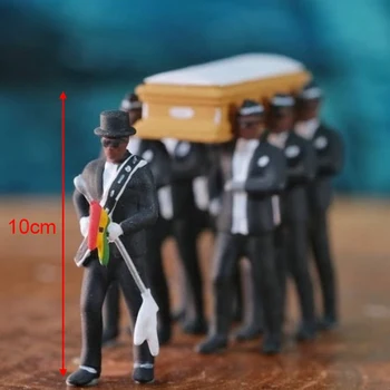 1/64 Simulering Ghana Begravelse I Kiste Dancing Pallbearer Team Model Udsøgt Håndværk Action Figur Sjove Bil-Indretning