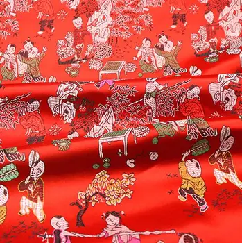 90cm*100cm Brocade fabric kostume kjole tøj kostume festivaler pude traditionelle brocade fabric mange børn, mønster, stof