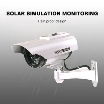 Solar Vandtæt Dummy Falske CCTV Kamera Med Blinkende LED-lampe Til Udendørs eller Indendørs Realistisk Udseende falske Kamera til Sikkerhed