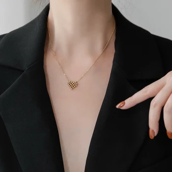 YUN RUO 2020 Ikke Falme Sexet Hjertet Choker Guld Halskæde Europæiske Kvinde Smykker Mode Titanium, Rustfrit Stål Tilbehør