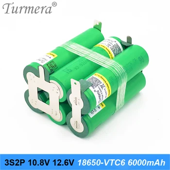 Turmera Batteri 3S 12,6 V 4S 16,8 V 5S 21V 6S 25V US18650VTC6 3000mah Batteri 30A for Shurika Skruetrækker Batteri (Tilpas)