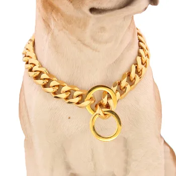 15mm Stærk Rustfrit Stål hundehalsbånd til din Hund Uddannelse Choker Kæde Halsbånd til Store Hunde Pitbull Bulldog Halskæde