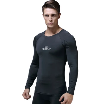 B805-Workout fitness mænd kortærmet t-shirt mænd termisk muskel bodybuilding bære kompression Elastisk Slim-initiativet tøj